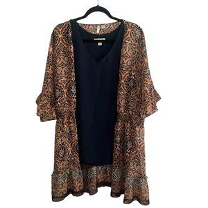 CATO Pants set- Navy/Browns Size 18/20